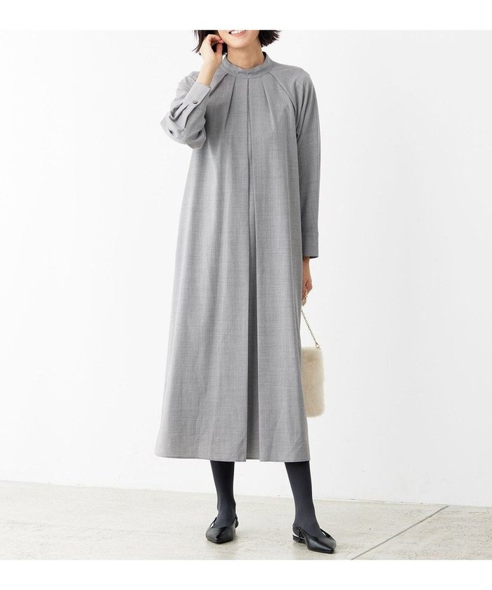 【自由区/JIYU-KU】の【洗える】ウーステッドトロ ワンピース インテリア・キッズ・メンズ・レディースファッション・服の通販 founy(ファニー) https://founy.com/ ファッション Fashion レディースファッション Fashion for Women ワンピース Dresses おすすめ Recommended / Our Picks シンプル Simple, Minimal スタンド Stand Collar, Upright Stand スリーブ Sleeve, Long Sleeve / Short Sleeve ドレープ Drape, Draping Fabric エレガント 上品 Elegant 洗える Machine Washable A/W・秋冬 Autumn/Winter |ID: prp329100004594673 ipo3291000000032642199