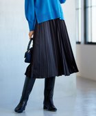 【自由区/JIYU-KU】の【WEB限定・洗える】ロイヤルサテンプリーツ スカート ネイビー|ID: prp329100004594880 ipo3291000000032645230