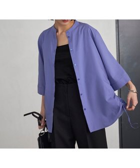 【アイシービー/iCB】の【洗える】コットンモダールローン バンドカラーシャツ 人気、トレンドファッション・服の通販 founy(ファニー) ファッション Fashion レディースファッション Fashion for Women トップス・カットソー Cut & Sew Tops シャツ・ブラウス・オフィスカジュアル Elegant Blouses & Button-Ups 2024年 2024 2024春夏・S/S Spring/Summer 2024 SS24 ギャザー Gathered, Ruffled ドローストリング Drawstring, Pull Cord 夏 Summer 春 Spring S/S・春夏 SS, Spring/Summer, Warm Season 洗える Machine Washable 羽織 Haori, Light Jacket |ID:prp329100004594982