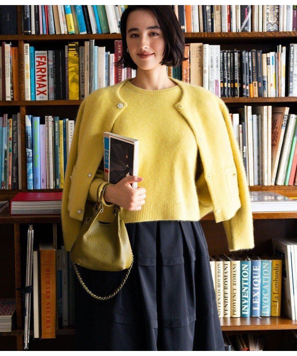 【組曲/KUMIKYOKU】の【WEB限定】フラッフィーファー パフスリーブニット インテリア・キッズ・メンズ・レディースファッション・服の通販 founy(ファニー) ファッション Fashion レディースファッション Fashion for Women トップス・カットソー Cut & Sew Tops ニット Knit Tops & Sweaters アンサンブル Ensemble Set ジャケット Jacket, Outerwear セーター Sweater, Knitwear ボトム Bottoms, Lower Wear A/W・秋冬 Autumn/Winter おすすめ Recommended / Our Picks エレガント 上品 Elegant イエロー系|ID: prp329100004595048 ipo3291000000033618066