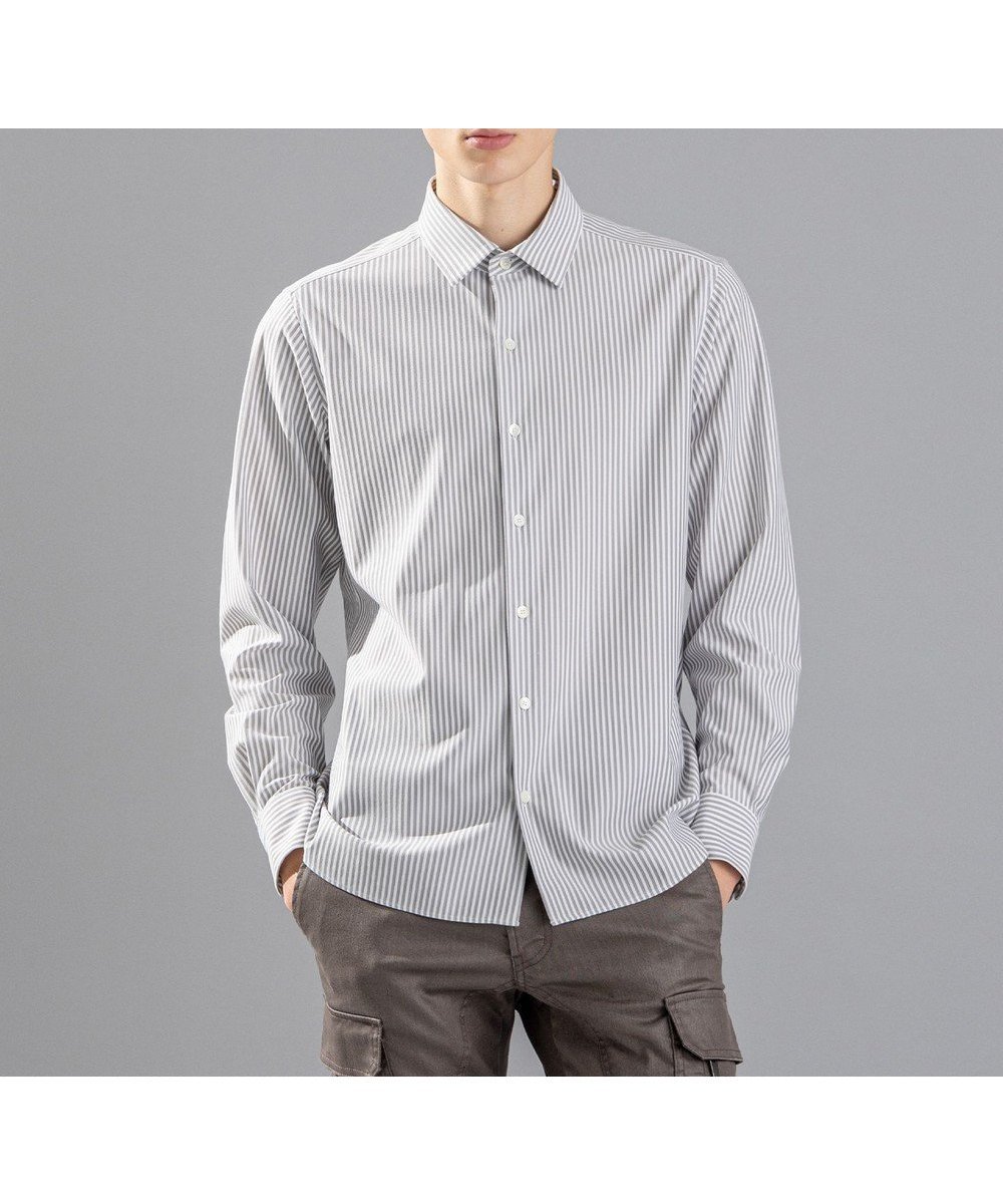 【ジョゼフ オム/JOSEPH HOMME / MEN】のコンフォートクリアストライプ レギュラーカラーシャツ 人気、トレンドファッション・服の通販 founy(ファニー) 　ファッション　Fashion　メンズファッション　Men's Style Online　トップス・カットソー　Tops/Tshirt/Men　シャツ　Shirts　シェイプ　Shape　シンプル　Simple　ジャケット　Jacket　ジャージー　Jersey　ストレッチ　Stretch　ドレス　Dress　再入荷　Restock/Back In Stock/Re Arrival　夏　Summer　春　Spring　S/S・春夏　Ss・Spring/Summer　軽量　Lightweight　 other-1|ID: prp329100004595193 ipo3291000000032649765
