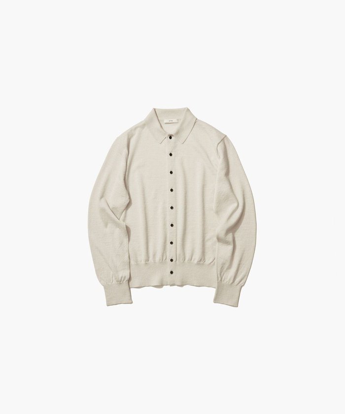 【エイトン/ATON】のRAMIE WOOL ポロニットカーディガン インテリア・キッズ・メンズ・レディースファッション・服の通販 founy(ファニー) https://founy.com/ ファッション Fashion レディースファッション Ladies' Fashion Online トップス・カットソー Tops/Tshirt ニット Knit Tops カーディガン Cardigans カーディガン Cardigan コンパクト Compact ネップ Nep Yarn バランス Balance 夏 Summer 春 Spring S/S・春夏 Ss・Spring/Summer |ID: prp329100004595210 ipo3291000000032650200