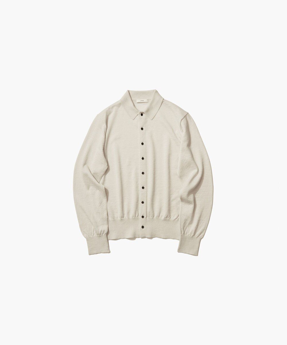 【エイトン/ATON】のRAMIE WOOL ポロニットカーディガン 人気、トレンドファッション・服の通販 founy(ファニー) 　ファッション　Fashion　レディースファッション　Ladies' Fashion Online　トップス・カットソー　Tops/Tshirt　ニット　Knit Tops　カーディガン　Cardigans　カーディガン　Cardigan　コンパクト　Compact　ネップ　Nep Yarn　バランス　Balance　夏　Summer　春　Spring　S/S・春夏　Ss・Spring/Summer　 other-1|ID: prp329100004595210 ipo3291000000032650200