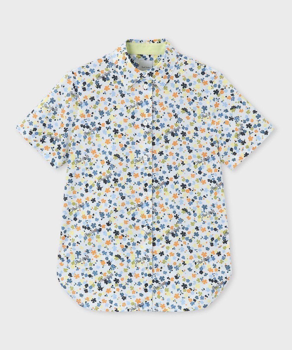 【ポール スミス/Paul Smith】のLogo flower 半袖シャツ インテリア・キッズ・メンズ・レディースファッション・服の通販 founy(ファニー) 　ファッション　Fashion　レディースファッション　Ladies' Fashion Online　トップス・カットソー　Tops/Tshirt　シャツ/ブラウス　Shirts/Blouses　カラフル　Colorful　フェミニン　Feminine　プリント　Print　ワーク　Work　半袖　Short Sleeve　夏　Summer　春　Spring　S/S・春夏　Ss・Spring/Summer　ホワイト|ID: prp329100004595232 ipo3291000000032650683