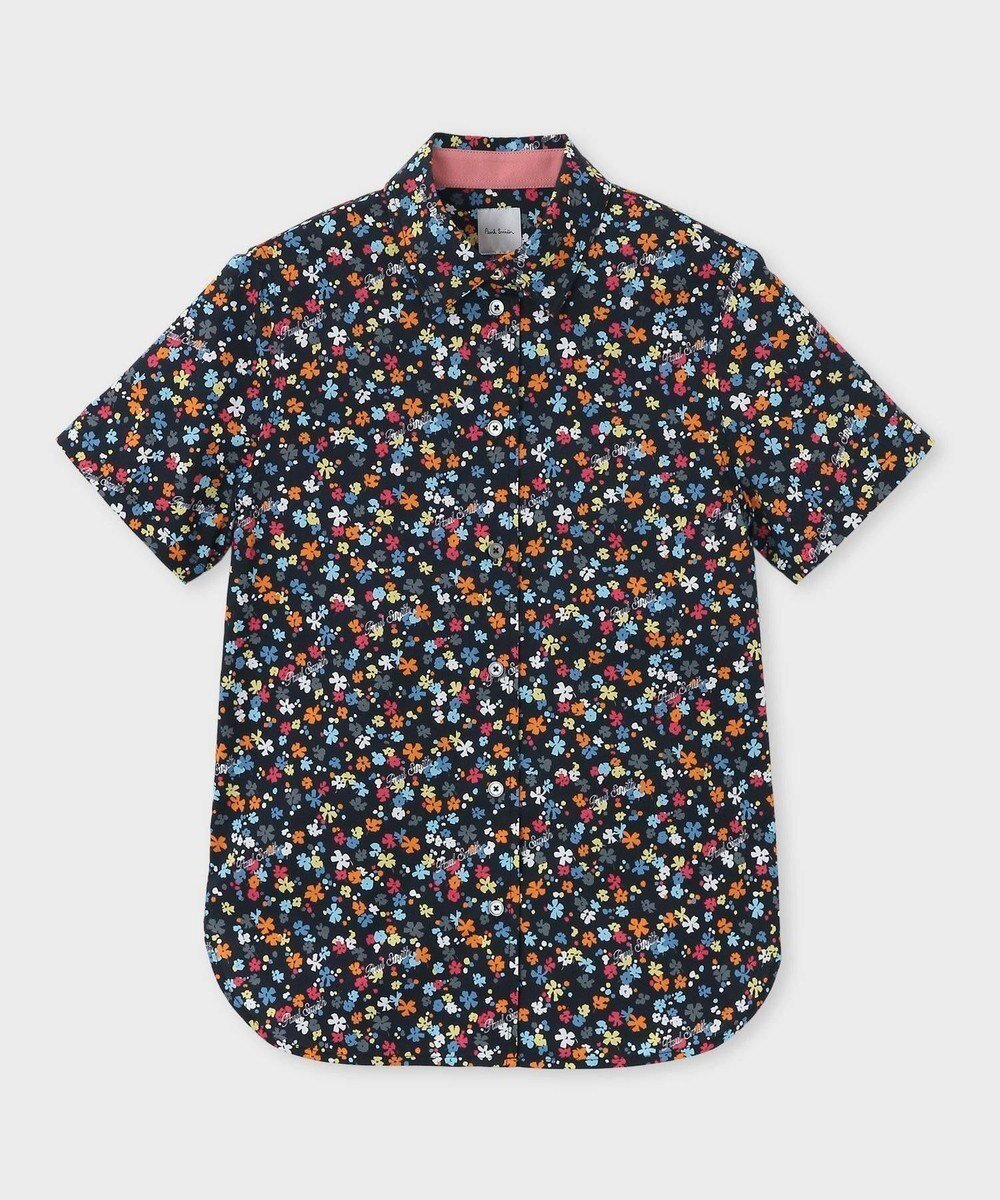 【ポール スミス/Paul Smith】のLogo flower 半袖シャツ インテリア・キッズ・メンズ・レディースファッション・服の通販 founy(ファニー) 　ファッション　Fashion　レディースファッション　Ladies' Fashion Online　トップス・カットソー　Tops/Tshirt　シャツ/ブラウス　Shirts/Blouses　カラフル　Colorful　フェミニン　Feminine　プリント　Print　ワーク　Work　半袖　Short Sleeve　夏　Summer　春　Spring　S/S・春夏　Ss・Spring/Summer　ブラック|ID: prp329100004595232 ipo3291000000032650684