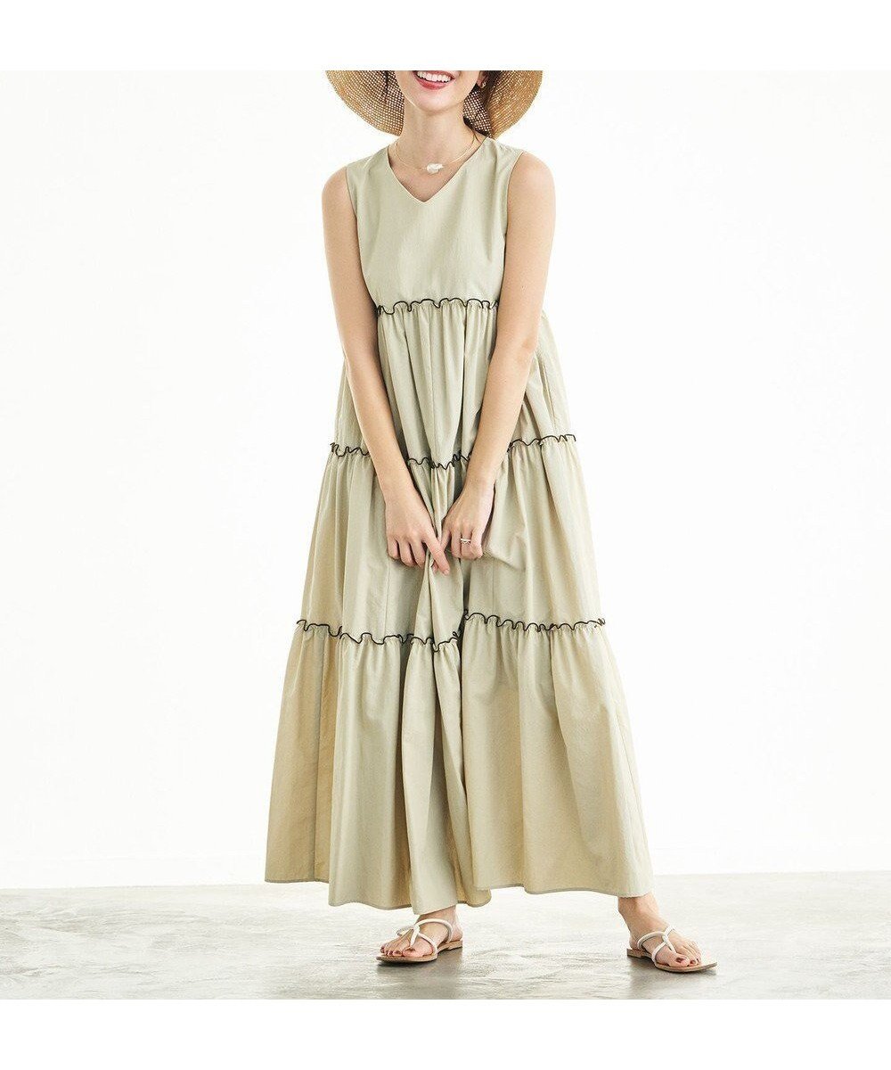 【ハッシュニュアンス/#Newans】のボリュームティアードワンピース インテリア・キッズ・メンズ・レディースファッション・服の通販 founy(ファニー) ファッション Fashion レディースファッション Fashion for Women ワンピース Dresses エレガント 上品 Elegant ティアードワンピース Tiered Dress, Flared Dress フリル Frill, Ruffle 夏 Summer 春 Spring S/S・春夏 SS, Spring/Summer, Warm Season ベージュ|ID: prp329100004595236 ipo3291000000034526354