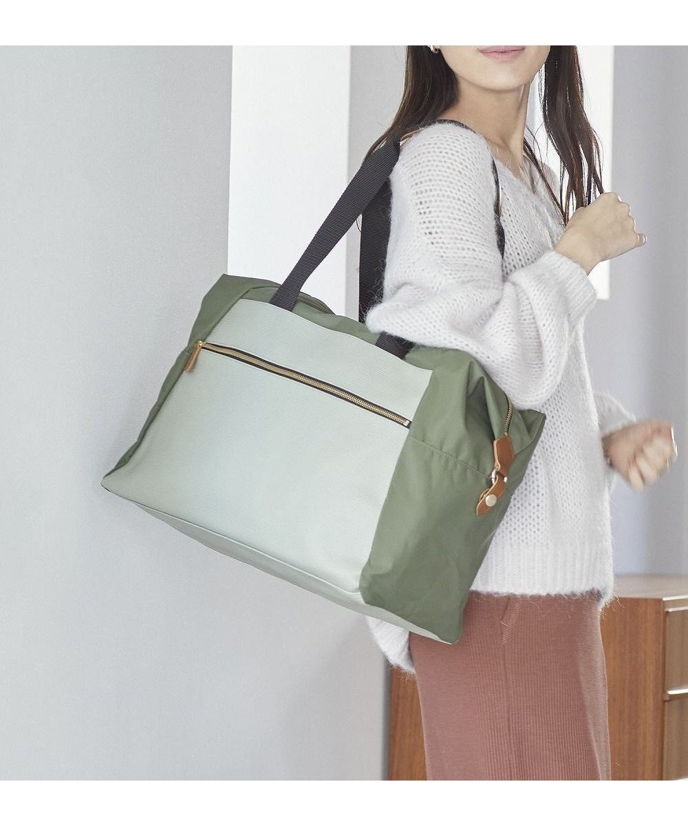【トプカピ/TOPKAPI】の【Breath TOPKAPI】RIPPLE リプルナイロン コンビ ボストンバッグ TRIP トリップ インテリア・キッズ・メンズ・レディースファッション・服の通販 founy(ファニー) 　ファッション　Fashion　レディースファッション　Ladies' Fashion Online　コンビ　Combination　スリット　Slit　人気　Popularity　ビッグ　Big　ボストン　Boston　ボストンバッグ　Boston Bag　ポケット　Pocket　ラップ　Wrap　再入荷　Restock/Back In Stock/Re Arrival　旅行　Travel　小旅行　Trip　スーツケース キャリーケース　Suitcase　グリーングレー|ID: prp329100004595292 ipo3291000000032651395