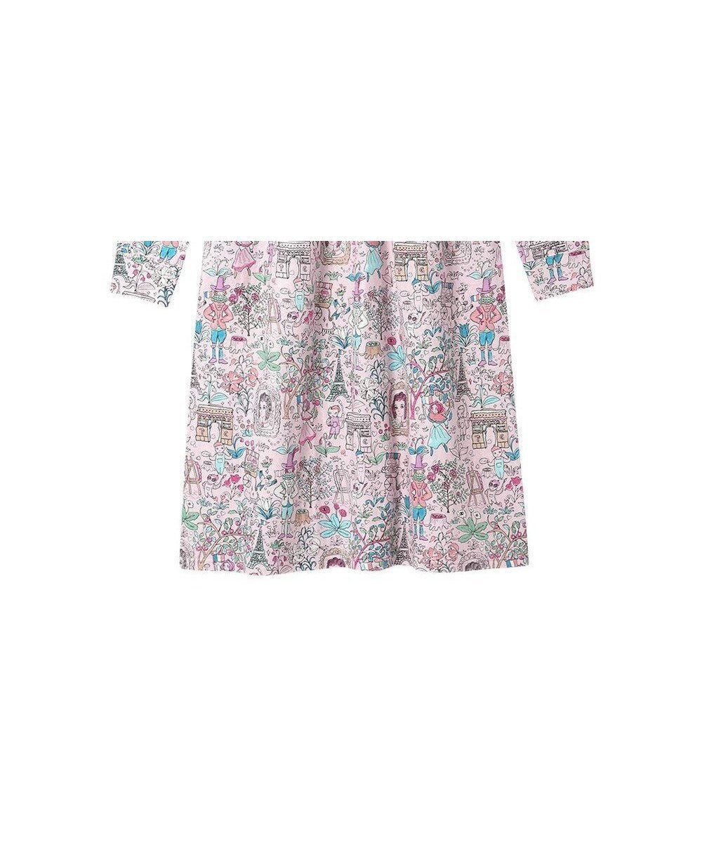 【ツモリチサト スリープ/tsumori chisato SLEEP】のツモリチサト ワンピース 長袖 ルームウェア 綿混(本体) レディース UNX582 /ワコール インテリア・キッズ・メンズ・レディースファッション・服の通販 founy(ファニー) 　ファッション　Fashion　レディースファッション　Ladies' Fashion Online　ワンピース　Dress　ネコ　Cat　パジャマ　Pajamas　長袖　Long Sleeve　ピンク|ID: prp329100004595396 ipo3291000000032652595