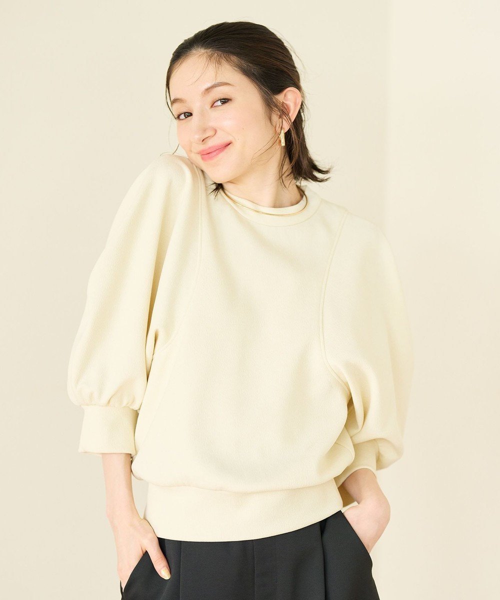 【ハッシュニュアンス/#Newans】の【亀恭子さんコラボ】ラウンドスリーブカットソー 人気、トレンドファッション・服の通販 founy(ファニー) 　ファッション　Fashion　レディースファッション　Ladies' Fashion Online　トップス・カットソー　Tops/Tshirt　シャツ/ブラウス　Shirts/Blouses　ロング / Tシャツ　T-Shirts　カットソー　Cut and Sewn　インナー　Inner　カットソー　Cut And Sew　コラボ　Collaboration　ジャカード　Jacquard　ジャージー　Jersey　スリーブ　Sleeve　セットアップ　Set Up　タートルネック　Turtleneck　ビッグ　Big　フォルム　Form　冬　Winter　半袖　Short Sleeve　A/W・秋冬　Aw・Autumn/Winter・Fw・Fall-Winter　 other-1|ID: prp329100004595470 ipo3291000000032653260