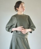 【ハッシュニュアンス/#Newans】のラウンドスリーブカットソー 人気、トレンドファッション・服の通販 founy(ファニー) ファッション Fashion レディースファッション Fashion for Women トップス・カットソー Cut & Sew Tops シャツ・ブラウス・オフィスカジュアル Elegant Blouses & Button-Ups ロングTシャツ・Tシャツ Longline T-Shirts & Tees カットソー・ベーシックTシャツ Cut-and-Sewn Tops / Stretch Tees & Basics インナー Innerwear カットソー Cut and Sewn Top コラボ Collaboration, Collab ジャカード／ジャガード Jacquard, Woven Pattern スリーブ Sleeve, Long Sleeve / Short Sleeve セットアップ Set-Up, Coordinated Outfit タートルネック Turtleneck, High Neck ビッグ Big, Oversized フォルム Silhouette, Form 冬 Winter / This Winter 半袖 Short Sleeve, Half Sleeve A/W・秋冬 Autumn/Winter thumbnail カーキ|ID: prp329100004595470 ipo3291000000034922555