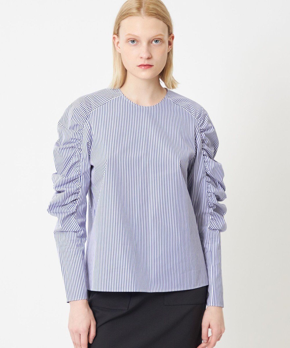 【ベイジ,/BEIGE,】のCROCOSMIA / ブラウス インテリア・キッズ・メンズ・レディースファッション・服の通販 founy(ファニー) 　ファッション　Fashion　レディースファッション　Ladies' Fashion Online　トップス・カットソー　Tops/Tshirt　シャツ/ブラウス　Shirts/Blouses　オイル　Oil　ギャザー　Gather　コンシャス　Conscious　ストライプ　Stripe　デニム　Denim　ドレス　Dress　定番　Standard　ブロード　Broad　A/W・秋冬　Aw・Autumn/Winter・Fw・Fall-Winter　S/S・春夏　Ss・Spring/Summer　おすすめ　Recommend　夏　Summer　2023春夏・S/S　Ss,Spring/Summer,2023　2023年　2023　Blue Stripe|ID: prp329100004595513 ipo3291000000032653596