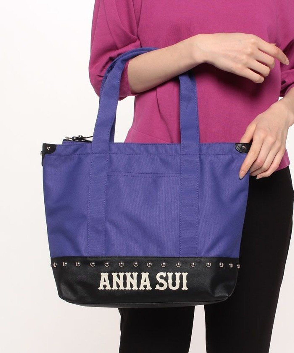 【アナスイ/ANNA SUI】のハングアウト トートバッグ 人気、トレンドファッション・服の通販 founy(ファニー) 　ファッション　Fashion　レディースファッション　Ladies' Fashion Online　バッグ　Bag　アウトドア　Outdoor　ウエスタン　Western　キャンバス　Canvas　シンプル　Simple　スタッズ　Studs　トレンド　Trend　旅行　Travel　 other-1|ID: prp329100004595540 ipo3291000000032653968