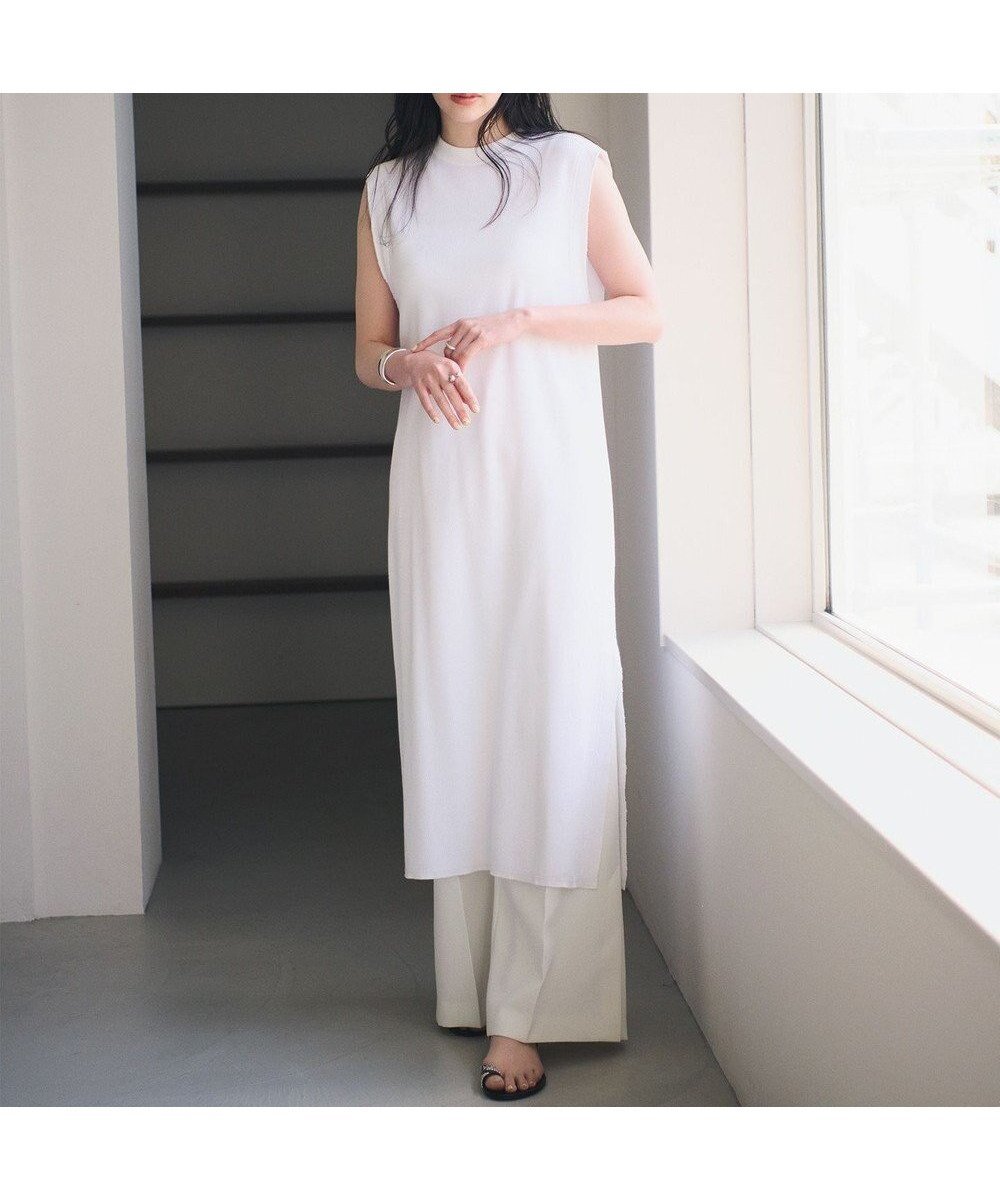 【ハッシュニュアンス/#Newans】の【洗える】サーマルノースリーブワンピース 人気、トレンドファッション・服の通販 founy(ファニー) 　ファッション　Fashion　レディースファッション　Fashion for Women　ワンピース　Dresses　2023年　2023　2023春夏・S/S　Spring/Summer 2023 SS23　カットソー　Cut and Sewn Top　スリット　Slit, Slit Detail　ノースリーブ　Sleeveless, No-Sleeve　夏　Summer　春　Spring　S/S・春夏　SS, Spring/Summer, Warm Season　洗える　Machine Washable　 other-1|ID: prp329100004595616 ipo3291000000033358451