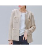 【ティアクラッセ/Tiaclasse】の【洗える】ワッフルピケジャケット ベージュ|ID: prp329100004595650 ipo3291000000032655250