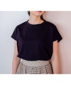 【組曲/KUMIKYOKU】の【汗ジミ防止・撥水】GIZAプレーティング天竺フレンチスリーブ カットソー ブラック系|ID: prp329100004595651 ipo3291000000032758295