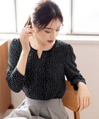 【ティアクラッセ/Tiaclasse】の【洗える】大人上品な配色ピンタックブラウス ブラックドット|ID: prp329100004595653 ipo3291000000032655291