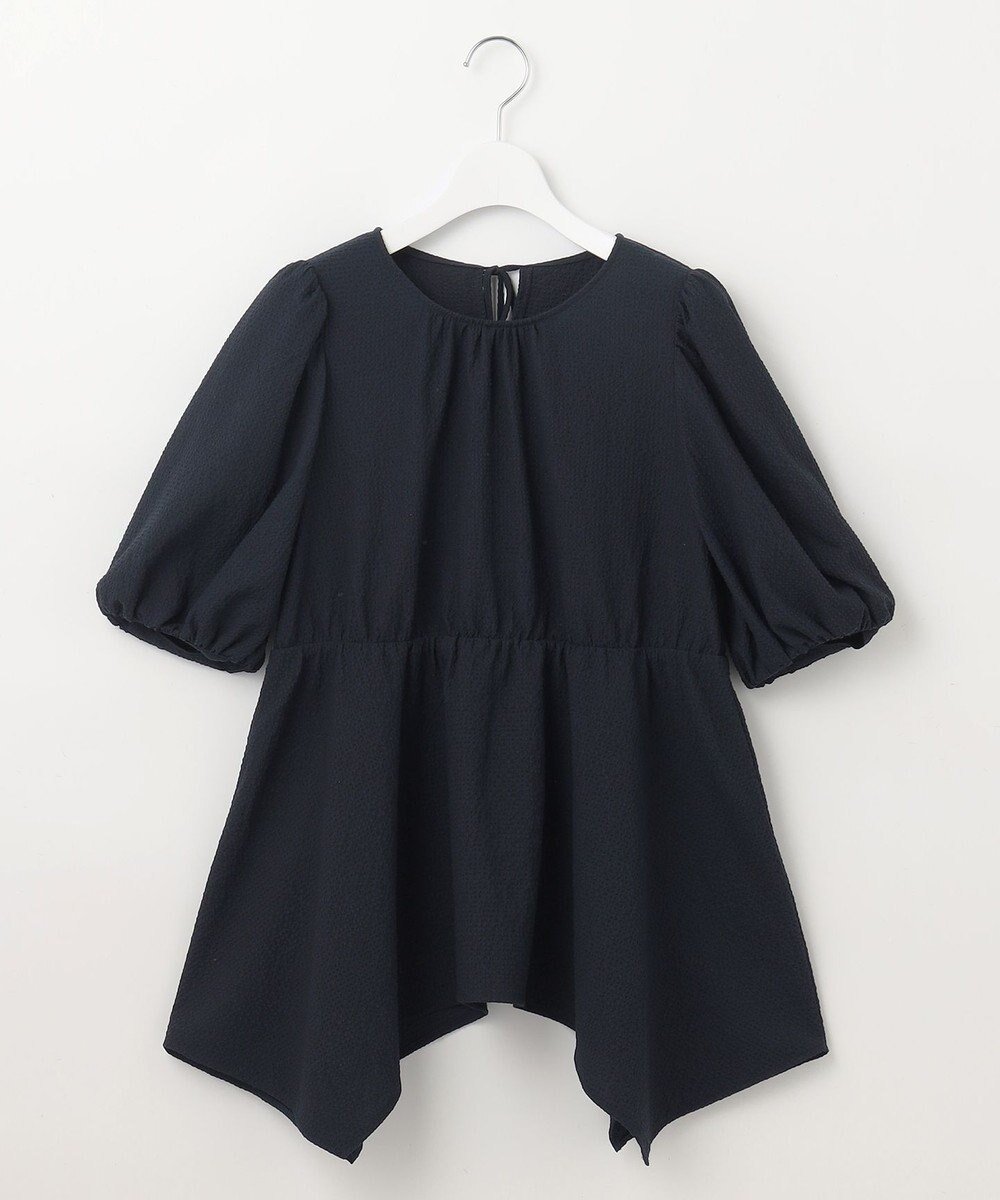 【フェルゥ/Feroux】の【洗える】パフスリーブチュニック ブラウス インテリア・キッズ・メンズ・レディースファッション・服の通販 founy(ファニー) ファッション Fashion レディースファッション Fashion for Women トップス・カットソー Cut & Sew Tops シャツ・ブラウス・オフィスカジュアル Elegant Blouses & Button-Ups おすすめ Recommended / Our Picks イレギュラーヘム Irregular Hem インナー Innerwear キャミソール Camisole, Spaghetti Strap Top サッカー Seersucker, Summer Fabric スリーブ Sleeve, Long Sleeve / Short Sleeve バルーン Balloon, Balloon Silhouette ペプラム Peplum, Flared Hem ワイド Wide, Wide Fit 夏 Summer 春 Spring S/S・春夏 SS, Spring/Summer, Warm Season 洗える Machine Washable ネイビー系|ID: prp329100004595659 ipo3291000000034757416