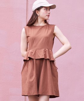 【フェルゥ/Feroux】の【接触冷感・UVカット・吸水速乾】ラッシュガードペプラム オールインワン 人気、トレンドファッション・服の通販 founy(ファニー) ファッション Fashion レディースファッション Fashion for Women ワンピース Dresses オールインワン・ワンピース Dresses and Jumpsuits 春 Spring 吸水 Absorbent, Quick-Dry 軽量 Lightweight, Ultra Light シンプル Simple, Minimal ハーフ Half, Half-Length パーカー Hoodie, Parka フェミニン Feminine, Girly フリル Frill, Ruffle ペプラム Peplum, Flared Hem ポケット Pocket, Pocket Detail 水着 Swimsuit, Swimwear S/S・春夏 SS, Spring/Summer, Warm Season 夏 Summer |ID:prp329100004595671