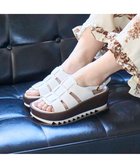 【モード エ ジャコモ/MODE ET JACOMO】のMODE ET JACOMO 厚底グルカデザインウエッジサンダル ホワイトコンビ|ID: prp329100004595806 ipo3291000000032657007