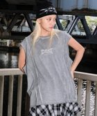 【ウィゴー/WEGO】の【ユニセックス着用ITEM/MLサイズ展開】コールドダイスウィッチングロゴノースリーブ グレー|ID: prp329100004595814 ipo3291000000032657101