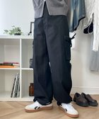 【ウィゴー/WEGO】のサイドリボンカーゴパンツ ブラック|ID: prp329100004595821 ipo3291000000032657144