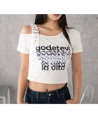 【ウィゴー/WEGO】のベルトワンショルグラフィックちびT ホワイト|ID: prp329100004595830 ipo3291000000032657184
