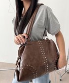 【ウィゴー/WEGO】のスタッズBIGボストン ブラウン|ID: prp329100004595835 ipo3291000000033655091
