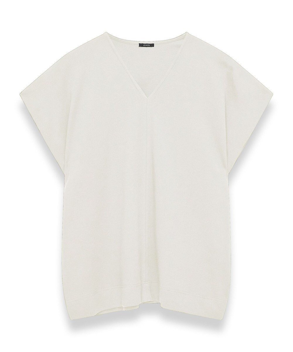 【ジョゼフ/JOSEPH】のマーセライズコットン Vネックトップス 人気、トレンドファッション・服の通販 founy(ファニー) ファッション Fashion レディースファッション Fashion for Women トップス・カットソー Cut & Sew Tops シャツ・ブラウス・オフィスカジュアル Elegant Blouses & Button-Ups Vネックトップス V-Neck Tops / V-Cut Neckline Shirts フィット Fit, Slim Fit フロント Front, Front Design レギュラー Regular, Standard Fit A/W・秋冬 Autumn/Winter other-1|ID: prp329100004595917 ipo3291000000034863953