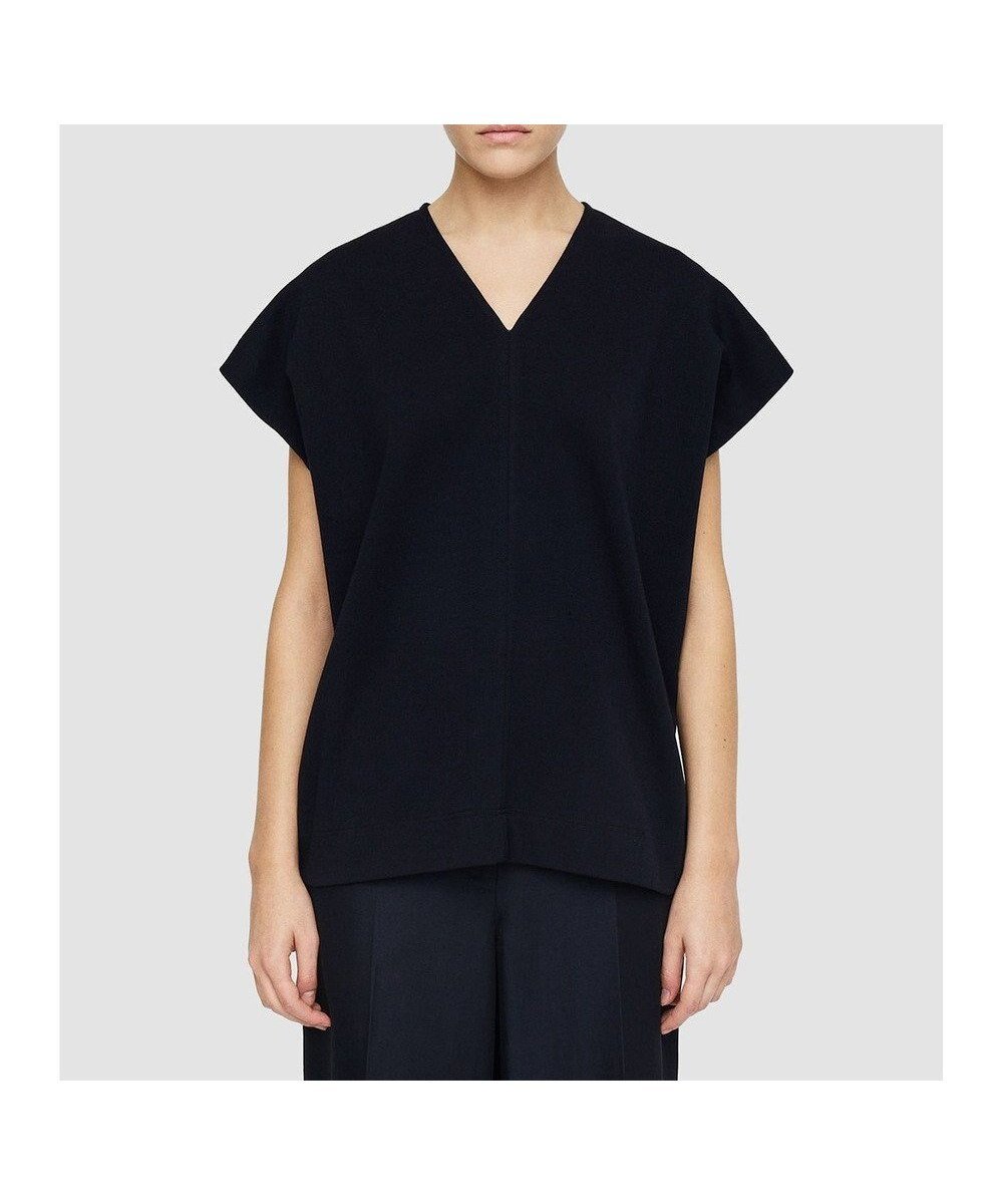【ジョゼフ/JOSEPH】のマーセライズコットン Vネックトップス インテリア・キッズ・メンズ・レディースファッション・服の通販 founy(ファニー) ファッション Fashion レディースファッション Fashion for Women トップス・カットソー Cut & Sew Tops シャツ・ブラウス・オフィスカジュアル Elegant Blouses & Button-Ups Vネックトップス V-Neck Tops / V-Cut Neckline Shirts フィット Fit, Slim Fit フロント Front, Front Design レギュラー Regular, Standard Fit A/W・秋冬 Autumn/Winter Navy|ID: prp329100004595917 ipo3291000000034863955