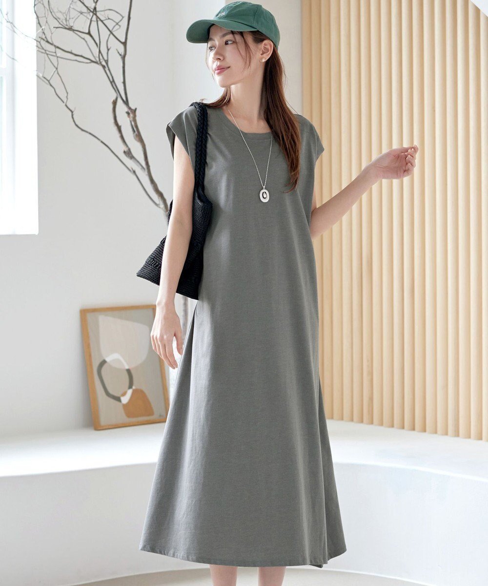 【ティアクラッセ/Tiaclasse】の【洗える】フレンチスリーブカットソーワンピース インテリア・キッズ・メンズ・レディースファッション・服の通販 founy(ファニー) ファッション Fashion レディースファッション Fashion for Women ワンピース Dresses アクセサリー Fashion Accessories ウォッシャブル Machine Washable 春 Spring 洗える Machine Washable 秋 Autumn カットソー Cut and Sewn Top カーディガン Cardigan, Knitwear シンプル Simple, Minimal チュニック Tunic, Long Top フレア Flare, Flared ポケット Pocket, Pocket Detail ラウンド Round, Round Neck 冬 Winter / This Winter S/S・春夏 SS, Spring/Summer, Warm Season 再入荷 Restock / Back in Stock 夏 Summer エレガント 上品 Elegant 新作・新入荷 New Arrivals / New In グレー|ID: prp329100004595930 ipo3291000000033647284