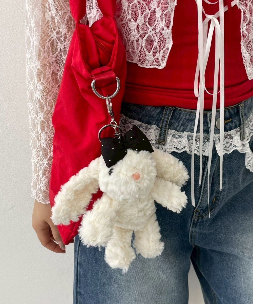 【ウィゴー/WEGO】のお姫様うさちゃんぬいぐるみキーホルダー インテリア・キッズ・メンズ・レディースファッション・服の通販 founy(ファニー) 　ファッション　Fashion　レディースファッション　Ladies' Fashion Online　財布　Wallets　NEW・新作・新着・新入荷　New Arrivals　キーホルダー　Key Ring　スマホ　Smartphone　ビジュー　Bijou　リボン　Ribbon　リュック　Ruck Sack　財布　Wallet　ブラック|ID: prp329100004595948 ipo3291000000032658186