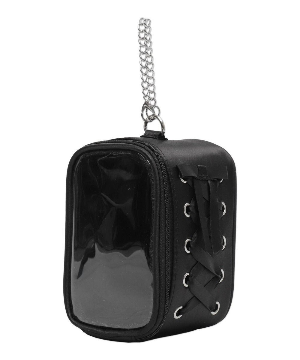 【ウィゴー/WEGO】の【痛バ&推し活グッズ】サイドレースアップぬいポーチ インテリア・キッズ・メンズ・レディースファッション・服の通販 founy(ファニー) 　ファッション　Fashion　レディースファッション　Fashion for Women　ミニ財布・二つ折り財布　Wallets & Card Cases　ポーチ&ミニバッグ　Pouches & Mini Bags　キーホルダー　Keychain, Key Holder　サテン　Satin, Glossy Fabric　スマホ　Smartphone, Mobile Device　チェーン　Chain, Chain Strap　ポーチ　Pouch, Small Case　レース　Lace, Lace Fabric　財布　Wallet, Purse　ブラック|ID: prp329100004595957 ipo3291000000033655700