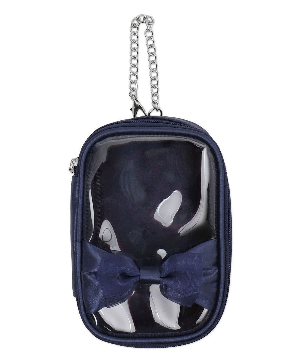 【ウィゴー/WEGO】の【痛バ&推し活グッズ】ダブルリボンサテンぬいポーチ インテリア・キッズ・メンズ・レディースファッション・服の通販 founy(ファニー) 　ファッション　Fashion　レディースファッション　Ladies' Fashion Online　財布　Wallets　ポーチ　Pouches　NEW・新作・新着・新入荷　New Arrivals　キーホルダー　Key Ring　サテン　Satin　スマホ　Smartphone　チェーン　Chain　フロント　Front　ポーチ　Pouch　リボン　Ribbon　財布　Wallet　ネイビー|ID: prp329100004595959 ipo3291000000032658259