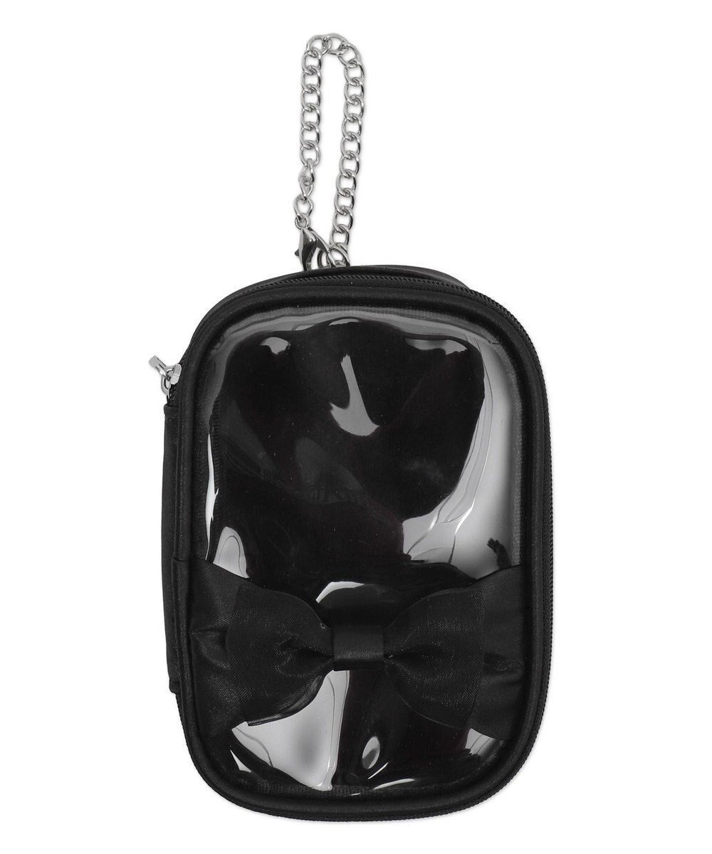 【ウィゴー/WEGO】の【痛バ&推し活グッズ】ダブルリボンサテンぬいポーチ インテリア・キッズ・メンズ・レディースファッション・服の通販 founy(ファニー) 　ファッション　Fashion　レディースファッション　Ladies' Fashion Online　財布　Wallets　ポーチ　Pouches　NEW・新作・新着・新入荷　New Arrivals　キーホルダー　Key Ring　サテン　Satin　スマホ　Smartphone　チェーン　Chain　フロント　Front　ポーチ　Pouch　リボン　Ribbon　財布　Wallet　ブラック|ID: prp329100004595959 ipo3291000000032658264