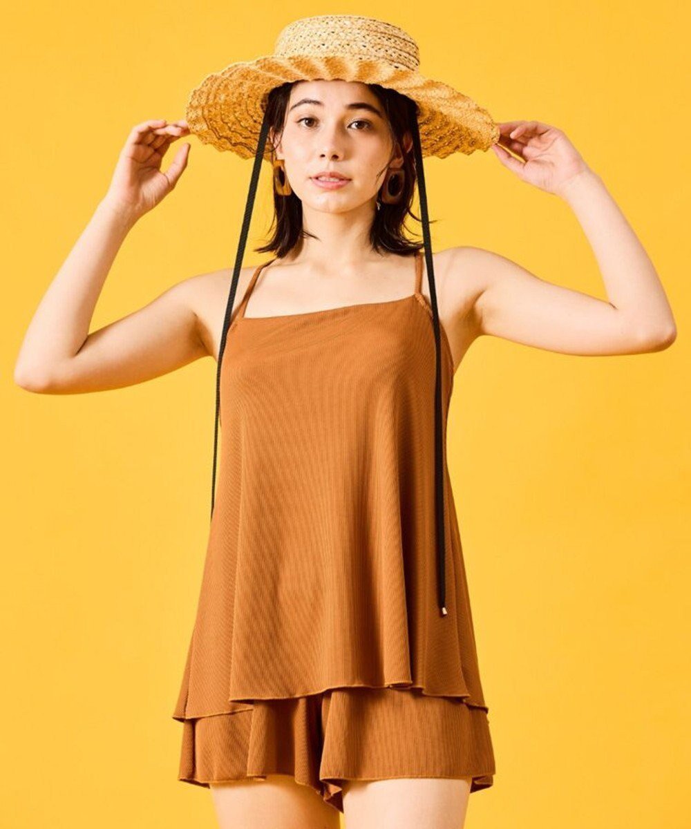 【三愛水着楽園/San-ai Resort】の【新色ブルー入荷】WEB限定 3点セット水着 9M・11L 【San-ai Resort(サンアイリゾート)】 インテリア・キッズ・メンズ・レディースファッション・服の通販 founy(ファニー) 　ファッション　Fashion　レディースファッション　Ladies' Fashion Online　水着　Swimwear　水着　Swimwear　とろみ　Thickness　なめらか　Smooth　アンダー　Under　ショート　Short　シンプル　Simple　フレア　Flare　ポケット　Pocket　ラップ　Wrap　ワイヤー　Wire　夏　Summer　S/S・春夏　Ss・Spring/Summer　水着　Swimsuit　A/W・秋冬　Aw・Autumn/Winter・Fw・Fall-Winter　オレンジ|ID: prp329100004596055 ipo3291000000032659469
