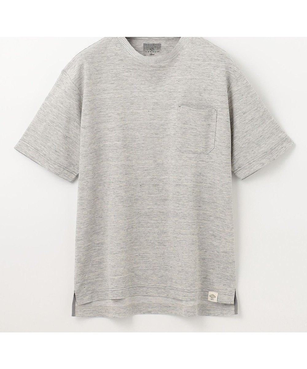 【ジョセフ アブード マウンテン/JOSEPH ABBOUD MOUNTAIN】の【SPACE/UNISEX】清涼感 リネンハニカム Tシャツ インテリア・キッズ・メンズ・レディースファッション・服の通販 founy(ファニー) 　ファッション　Fashion　レディースファッション　Ladies' Fashion Online　トップス・カットソー　Tops/Tshirt　シャツ/ブラウス　Shirts/Blouses　ロング / Tシャツ　T-Shirts　カットソー　Cut and Sewn　春　Spring　カットソー　Cut And Sew　吸水　Water Absorption　フランス　France　メランジ　Melange　ユニセックス　Unisex　リネン　Linen　リラックス　Relax　S/S・春夏　Ss・Spring/Summer　再入荷　Restock/Back In Stock/Re Arrival　夏　Summer　ライトグレー系|ID: prp329100004596227 ipo3291000000032662310