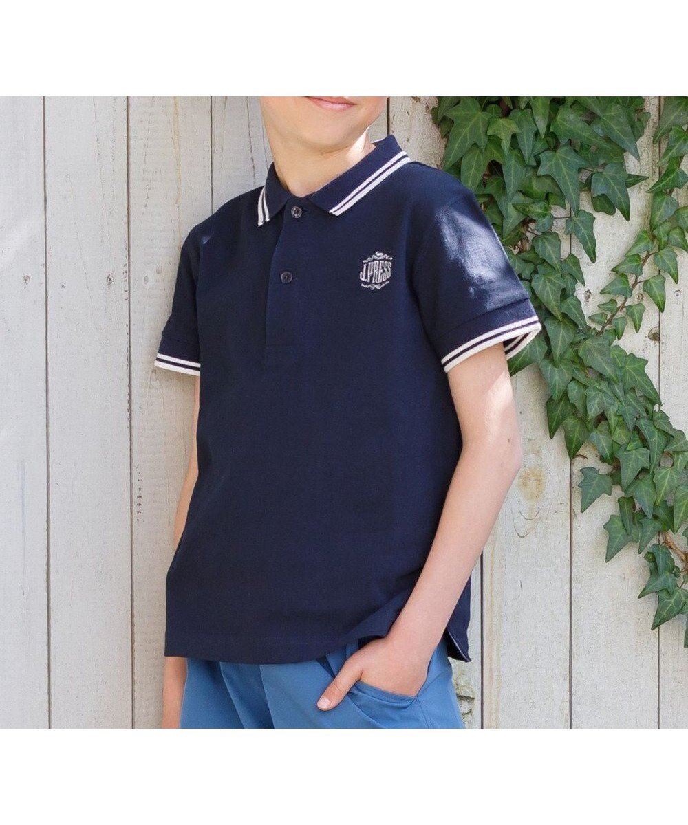 【ジェイ プレス/J.PRESS / KIDS】の【110-130cm】カノコ 半袖ポロシャツ インテリア・キッズ・メンズ・レディースファッション・服の通販 founy(ファニー) 　ファッション　Fashion　キッズファッション　KIDS Children’s Clothing　トップス・カットソー　Tops/Tees/Kids　春　Spring　洗える　Washable　スマホ　Smartphone　定番　Standard　ベーシック　Basic　ポロシャツ　Polo Shirt　半袖　Short Sleeve　無地　Plain Color　ワンポイント　One Point　S/S・春夏　Ss・Spring/Summer　夏　Summer　2024年　2024　2024春夏・S/S　Ss,Spring/Summer,2024　エレガント 上品　Elegant　ネイビー系|ID: prp329100004596232 ipo3291000000032662352