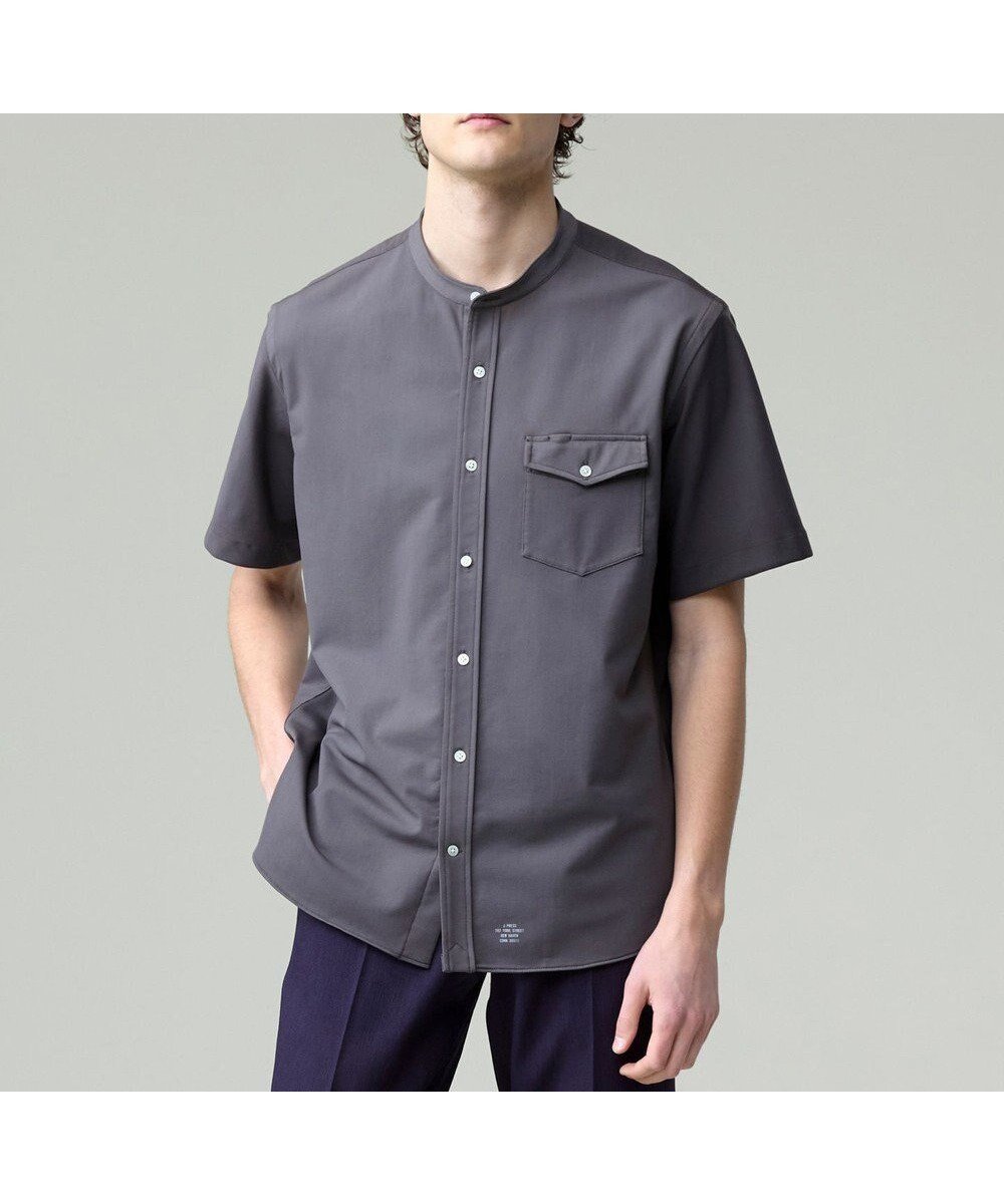 【ジェイ プレス/J.PRESS / MEN】の驚異的な機能性!【接触冷感 / UVカット / ストレッチ / 防シワ / 洗える】【MECHANICAL】ジャージーバンドカラー シャツ インテリア・キッズ・メンズ・レディースファッション・服の通販 founy(ファニー) 　ファッション　Fashion　メンズファッション　Men's Style Online　トップス・カットソー　Tops/Tshirt/Men　シャツ　Shirts　インナー　Inner　春　Spring　洗える　Washable　軽量　Lightweight　シンプル　Simple　ストレッチ　Stretch　スマート　Smart　バランス　Balance　フィット　Fit　プリント　Print　ベーシック　Basic　半袖　Short Sleeve　羽織　Haori　メンズ　Mens　S/S・春夏　Ss・Spring/Summer　夏　Summer　エレガント 上品　Elegant　グレー系|ID: prp329100004596250 ipo3291000000032662487