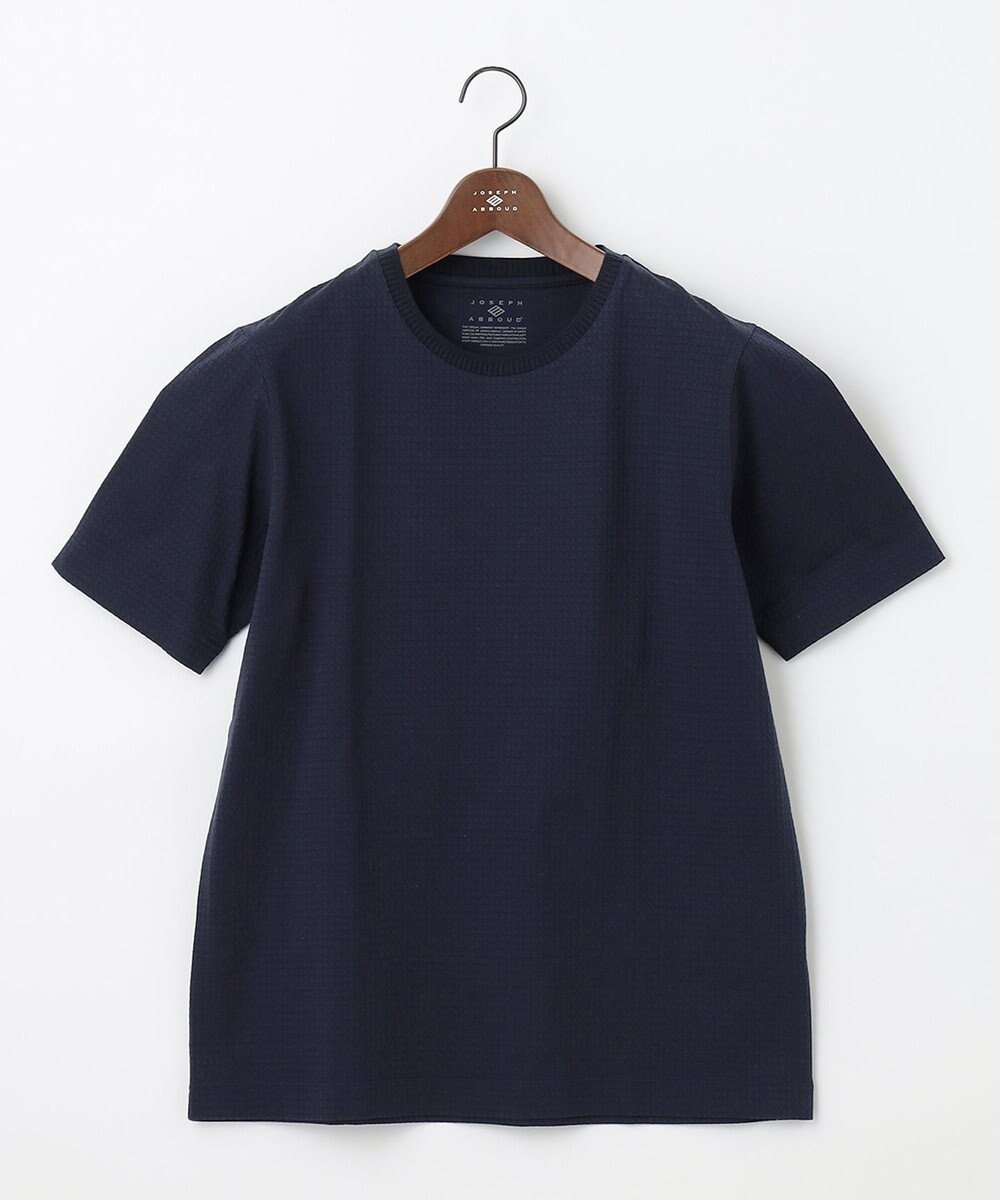 【ジョセフ アブード/JOSEPH ABBOUD / MEN】の【吸水速乾/】千鳥サッカー Tシャツ インテリア・キッズ・メンズ・レディースファッション・服の通販 founy(ファニー) 　ファッション　Fashion　メンズファッション　Men's Style Online　トップス・カットソー　Tops/Tshirt/Men　シャツ　Shirts　カットソー　Cut And Sew　サッカー　Soccer　ジャケット　Jacket　エレガント 上品　Elegant　再入荷　Restock/Back In Stock/Re Arrival　吸水　Water Absorption　夏　Summer　春　Spring　S/S・春夏　Ss・Spring/Summer　ネイビー系|ID: prp329100004596260 ipo3291000000032662558