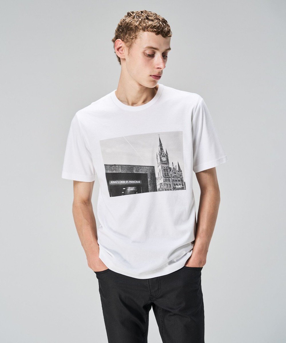 【ジョゼフ オム/JOSEPH HOMME / MEN】の【LEON 10月号掲載】フォトグラフィックロンドン / アートプリント半袖Tシャツ インテリア・キッズ・メンズ・レディースファッション・服の通販 founy(ファニー) 　ファッション　Fashion　メンズファッション　Men's Style Online　トップス・カットソー　Tops/Tshirt/Men　シャツ　Shirts　インナー　Inner　カットソー　Cut And Sew　10月号　October Issue　雑誌　Magazine　プリント　Print　半袖　Short Sleeve　モノトーン　Monotone　A/W・秋冬　Aw・Autumn/Winter・Fw・Fall-Winter　S/S・春夏　Ss・Spring/Summer　夏　Summer　旅行　Travel　ホワイト系1|ID: prp329100004596263 ipo3291000000032662570
