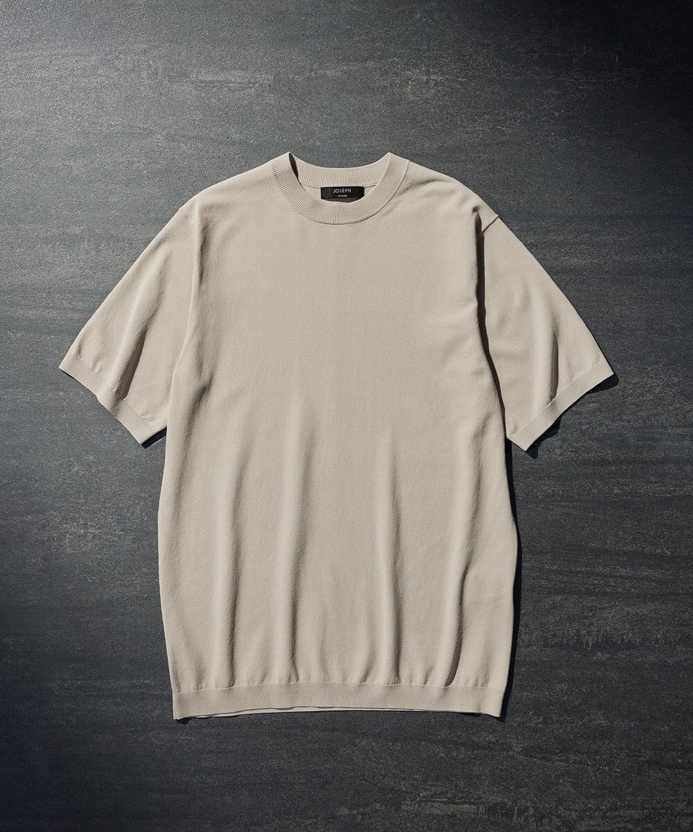 【ジョゼフ オム/JOSEPH HOMME / MEN】の【WEB限定カラーあり】【洗える/ストレッチ】リュクスレーヨン クルーネック半袖ニット インテリア・キッズ・メンズ・レディースファッション・服の通販 founy(ファニー) 　ファッション　Fashion　メンズファッション　Fashion for Men　トップス・カットソー　Cut & Sew Tops　ニット・セーター / 定番トップス　Knit Tops & Sweaters　シンプル　Simple, Minimal　ジャケット　Jacket, Outerwear　ストレッチ　Stretch, Stretchy Fabric　セーター　Sweater, Knitwear　ベーシック　Basic, Essential　エレガント 上品　Elegant　半袖　Short Sleeve, Half Sleeve　夏　Summer　春　Spring　S/S・春夏　SS, Spring/Summer, Warm Season　洗える　Machine Washable　アイボリー系|ID: prp329100004596264 ipo3291000000034309830