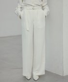 【ベイジ,/BEIGE,】の【洗える・Precious 4月号掲載】JASMINE / ベルト付きワイドストレートパンツ Ecru|ID: prp329100004596283 ipo3291000000032662932