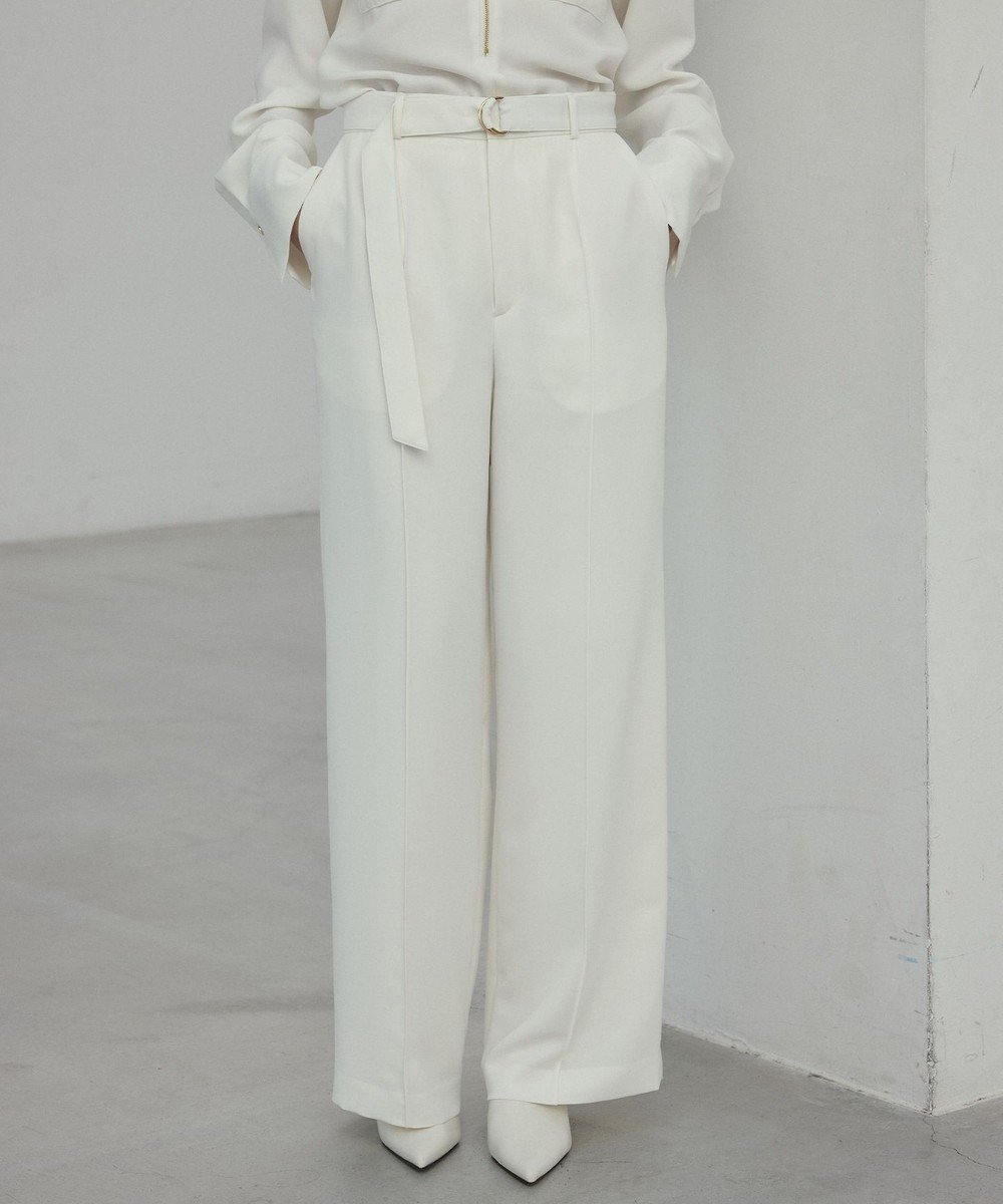【ベイジ,/BEIGE,】の【洗える・Precious 4月号掲載】JASMINE / ベルト付きワイドストレートパンツ インテリア・キッズ・メンズ・レディースファッション・服の通販 founy(ファニー) 　雑誌掲載アイテム　Magazine Items　ファッション雑誌　Fashion Magazines　プレシャス　Precious　ファッション　Fashion　レディースファッション　Ladies' Fashion Online　パンツ　Pants　ベルト　Belts　4月号　April Issue　とろみ　Thickness　カットソー　Cut And Sew　シンプル　Simple　ジャケット　Jacket　ジョーゼット　Georgette　ストレッチ　Stretch　ストレート　Straight　セットアップ　Set Up　センター　Center　ダブル　Double　ロング　Long　ワイド　Wide　エレガント 上品　Elegant　夏　Summer　春　Spring　S/S・春夏　Ss・Spring/Summer　洗える　Washable　A/W・秋冬　Aw・Autumn/Winter・Fw・Fall-Winter　雑誌　Magazine　Ecru|ID: prp329100004596283 ipo3291000000032662932
