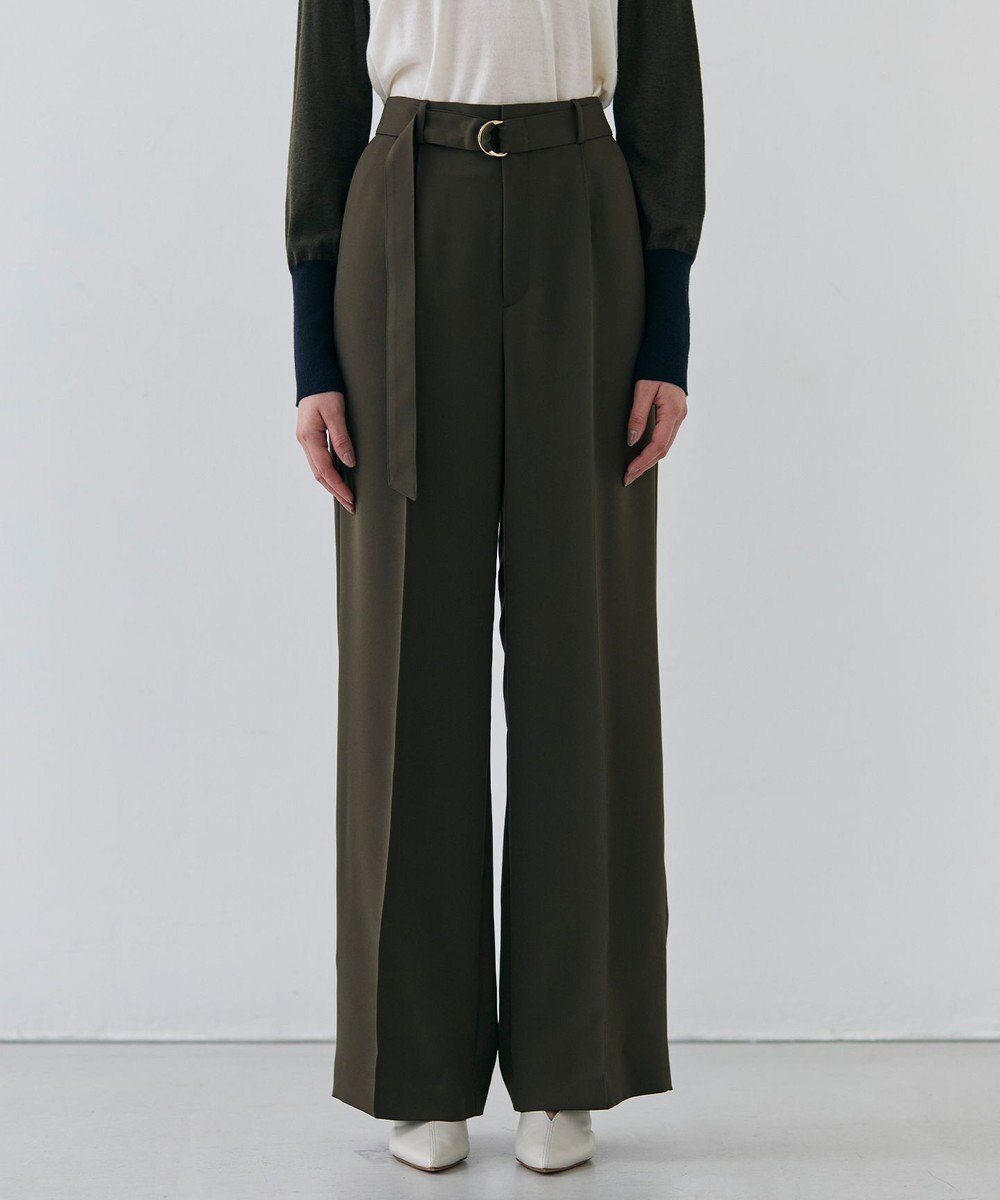 【ベイジ,/BEIGE,】の【洗える・Precious 4月号掲載】JASMINE / ベルト付きワイドストレートパンツ インテリア・キッズ・メンズ・レディースファッション・服の通販 founy(ファニー) 　雑誌掲載アイテム　Magazine Items　ファッション雑誌　Fashion Magazines　プレシャス　Precious　ファッション　Fashion　レディースファッション　Ladies' Fashion Online　パンツ　Pants　ベルト　Belts　4月号　April Issue　とろみ　Thickness　カットソー　Cut And Sew　シンプル　Simple　ジャケット　Jacket　ジョーゼット　Georgette　ストレッチ　Stretch　ストレート　Straight　セットアップ　Set Up　センター　Center　ダブル　Double　ロング　Long　ワイド　Wide　エレガント 上品　Elegant　夏　Summer　春　Spring　S/S・春夏　Ss・Spring/Summer　洗える　Washable　A/W・秋冬　Aw・Autumn/Winter・Fw・Fall-Winter　雑誌　Magazine　Khaki|ID: prp329100004596283 ipo3291000000032662933