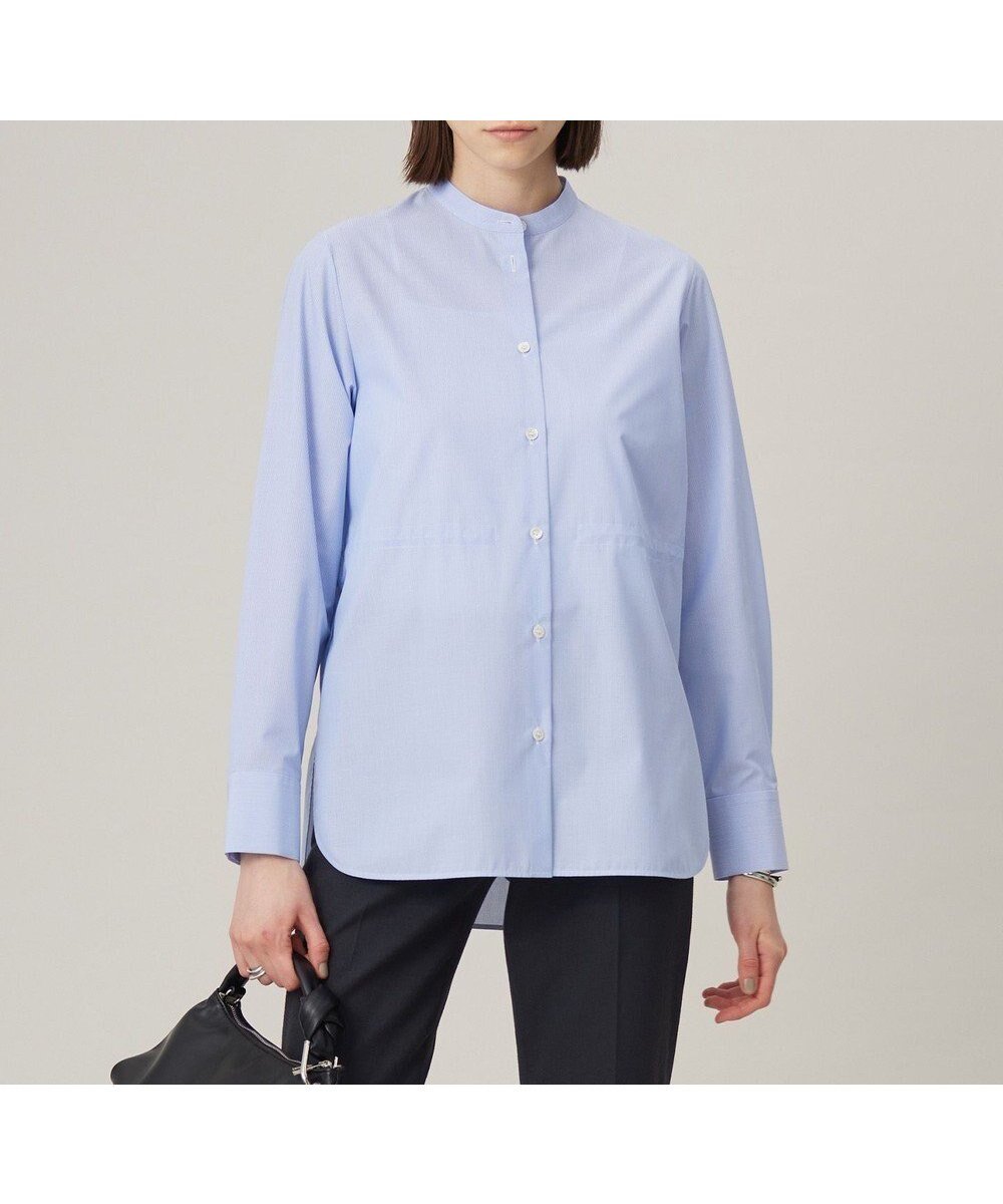 【アイシービー/iCB】の【洗える】 クリーンブロード バンドカラーシャツ 人気、トレンドファッション・服の通販 founy(ファニー) 　ファッション　Fashion　レディースファッション　Fashion for Women　トップス・カットソー　Cut & Sew Tops　シャツ・ブラウス・オフィスカジュアル　Elegant Blouses & Button-Ups　春　Spring　洗える　Machine Washable　ドローストリング　Drawstring, Pull Cord　フロント　Front, Front Design　ブロード　Broadcloth, Fine Cotton　S/S・春夏　SS, Spring/Summer, Warm Season　再入荷　Restock / Back in Stock　夏　Summer　2025年　2025　2025春夏・S/S　Spring/Summer 2025 SS25　 other-1|ID: prp329100004596303 ipo3291000000032663176