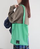 【クラフトスタンダードブティック/CRAFT STANDARD BOUTIQUE】のakha.ストライプメッシュトートバッグ Green|ID: prp329100004596305 ipo3291000000032663253