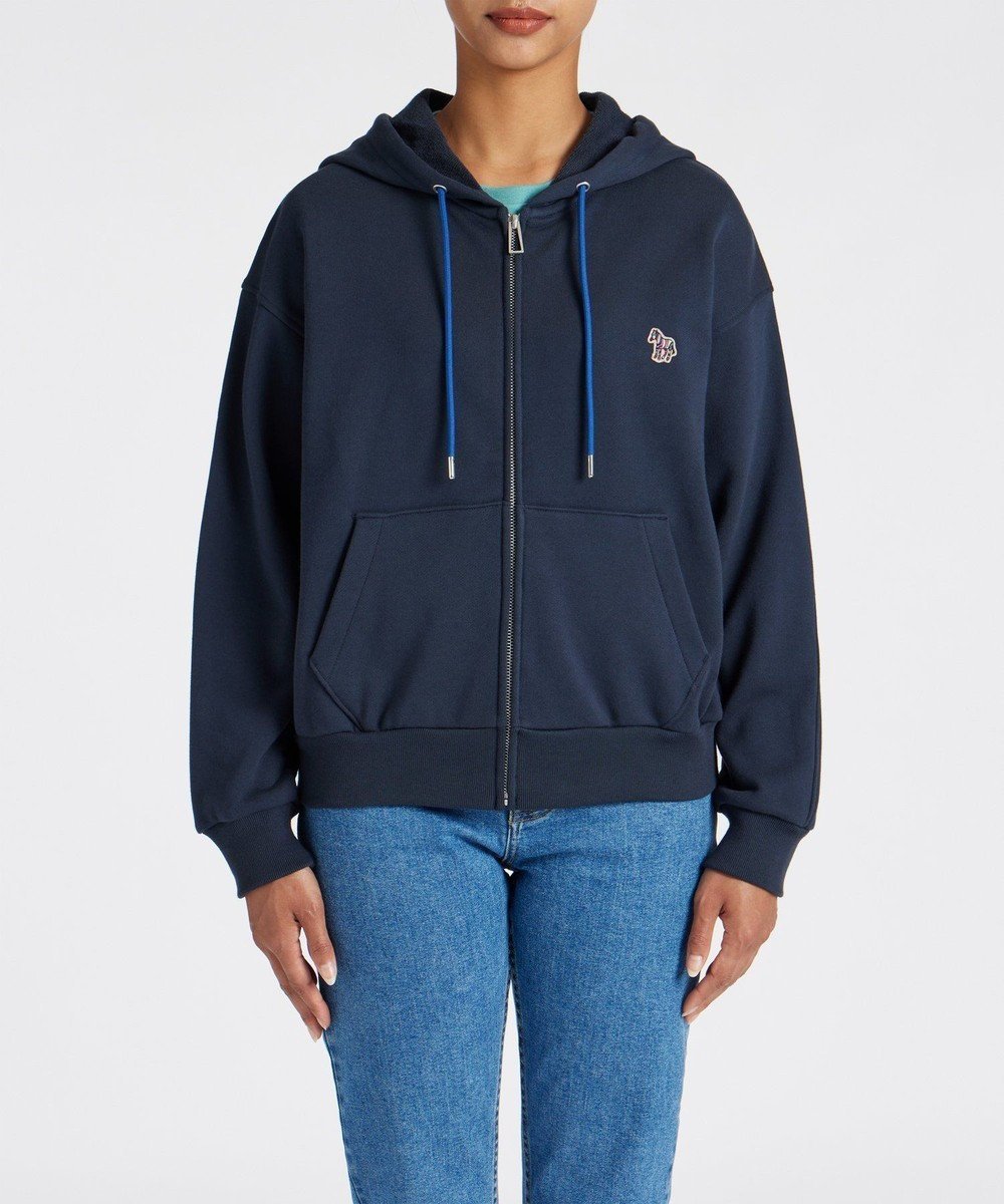 【ポール スミス/Paul Smith】の【オンラインショップ限定】ゼブラワッペンジップアップパーカ インテリア・キッズ・メンズ・レディースファッション・服の通販 founy(ファニー) 　ファッション　Fashion　レディースファッション　Fashion for Women　トップス・カットソー　Cut & Sew Tops　レディースパーカー・カジュアルフーディー　Casual Hoodies & Sweatshirts　ショルダー　Shoulder, Shoulder Strap　ドロップ　Drop Shoulder, Dropped Style　パーカー　Hoodie, Parka　モダン　Modern, Contemporary　リラックス　Relax, Relaxed Fit　ワンポイント　One Point, Statement Accent　再入荷　Restock / Back in Stock　A/W・秋冬　Autumn/Winter　ネイビー|ID: prp329100004596309 ipo3291000000032663314