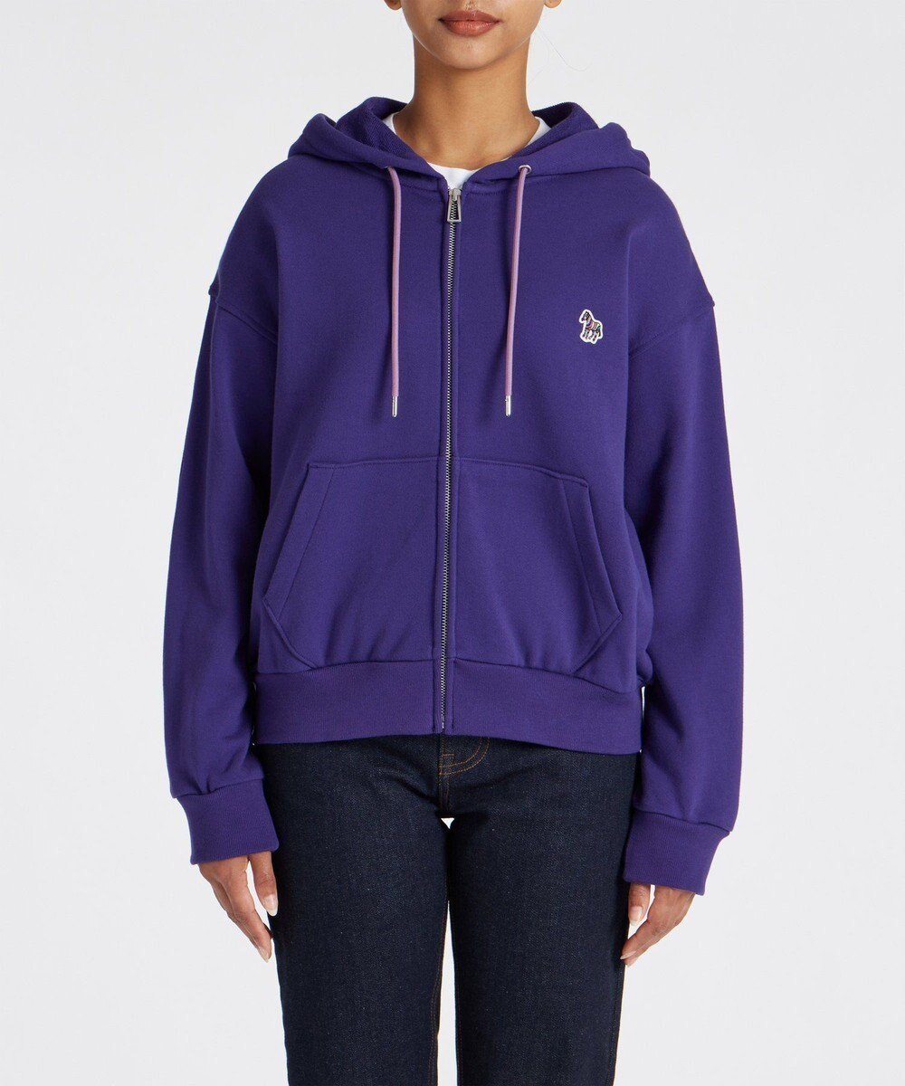 【ポール スミス/Paul Smith】の【オンラインショップ限定】ゼブラワッペンジップアップパーカ インテリア・キッズ・メンズ・レディースファッション・服の通販 founy(ファニー) 　ファッション　Fashion　レディースファッション　Fashion for Women　トップス・カットソー　Cut & Sew Tops　レディースパーカー・カジュアルフーディー　Casual Hoodies & Sweatshirts　ショルダー　Shoulder, Shoulder Strap　ドロップ　Drop Shoulder, Dropped Style　パーカー　Hoodie, Parka　モダン　Modern, Contemporary　リラックス　Relax, Relaxed Fit　ワンポイント　One Point, Statement Accent　再入荷　Restock / Back in Stock　A/W・秋冬　Autumn/Winter　パープル|ID: prp329100004596309 ipo3291000000032663315