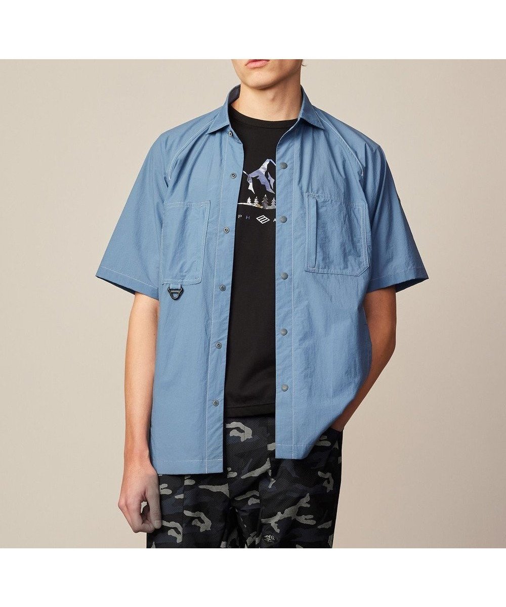 【ジョセフ アブード マウンテン/JOSEPH ABBOUD MOUNTAIN】の【軽量/ECO撥水/ストレッチ/男女兼用】ライトワッシャー アウトドア 半袖 シャツ インテリア・キッズ・メンズ・レディースファッション・服の通販 founy(ファニー) 　ファッション　Fashion　レディースファッション　Ladies' Fashion Online　トップス・カットソー　Tops/Tshirt　シャツ/ブラウス　Shirts/Blouses　アウトドア　Outdoor　サングラス　Sunglasses　ストレッチ　Stretch　ポケット　Pocket　メッシュ　Mesh　ヨーク　Yoke　ループ　Loop　半袖　Short Sleeve　夏　Summer　春　Spring　S/S・春夏　Ss・Spring/Summer　羽織　Haori　軽量　Lightweight　サックスブルー系|ID: prp329100004596322 ipo3291000000032663452