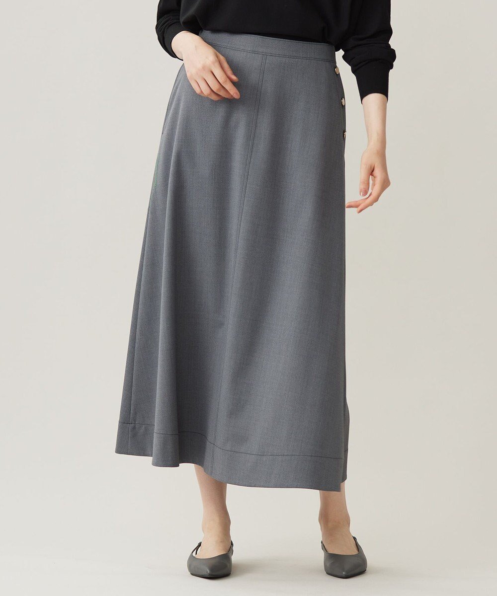 【自由区/JIYU-KU】の【洗える】TWラチネストレッチフレア スカート 人気、トレンドファッション・服の通販 founy(ファニー) 　ファッション　Fashion　レディースファッション　Fashion for Women　スカート　Skirts　Aライン・フレアスカート　A-Line & Flared Skirts　ストレッチ　Stretch, Stretchy Fabric　フレア　Flare, Flared　メタル　Metal, Metal Parts　リュクス　Luxury, Elegant, High-End, Chic　洗える　Machine Washable　A/W・秋冬　Autumn/Winter　 other-1|ID: prp329100004596323 ipo3291000000032663454